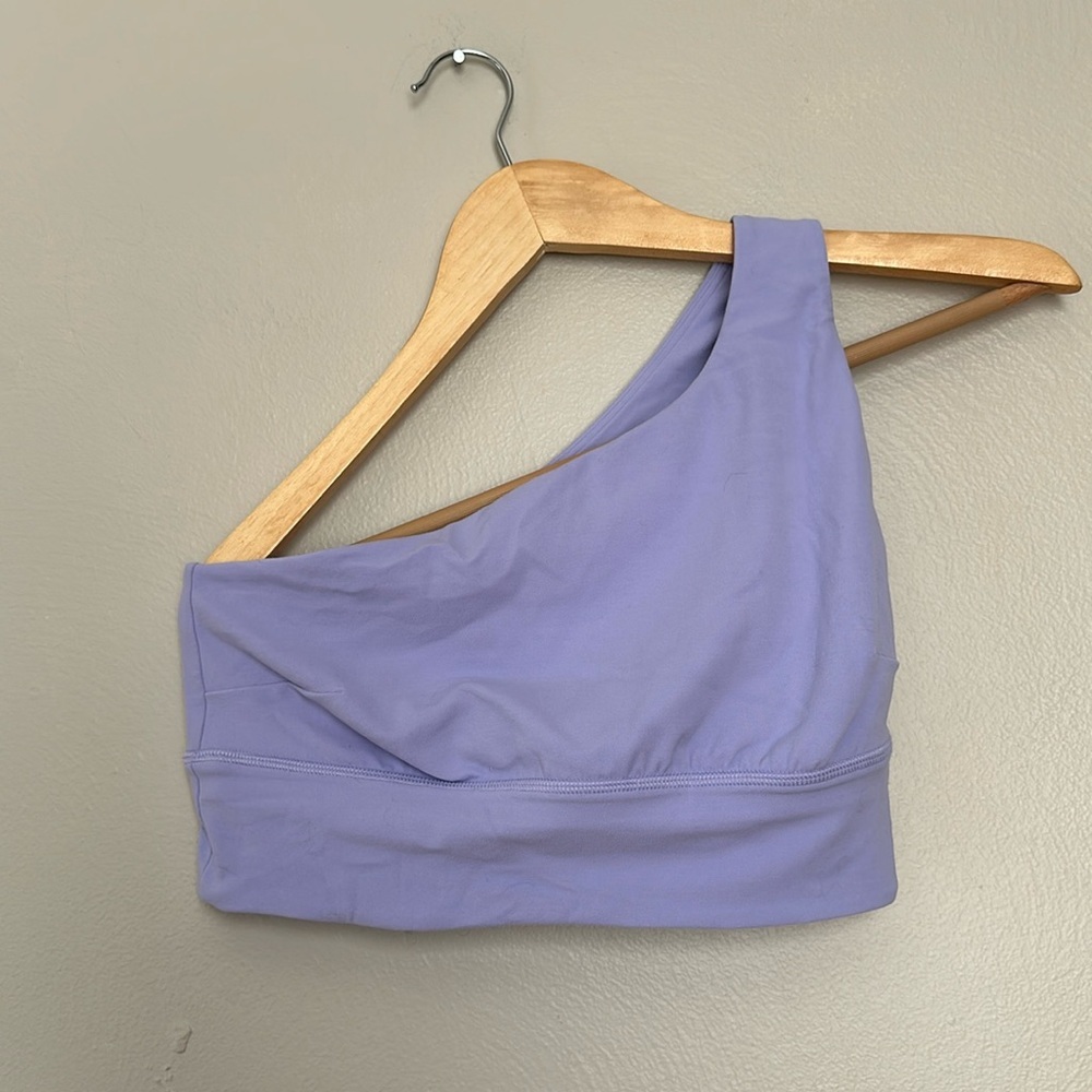 Lululemon align asymmetrical top C/D cup 8 lilac smoke